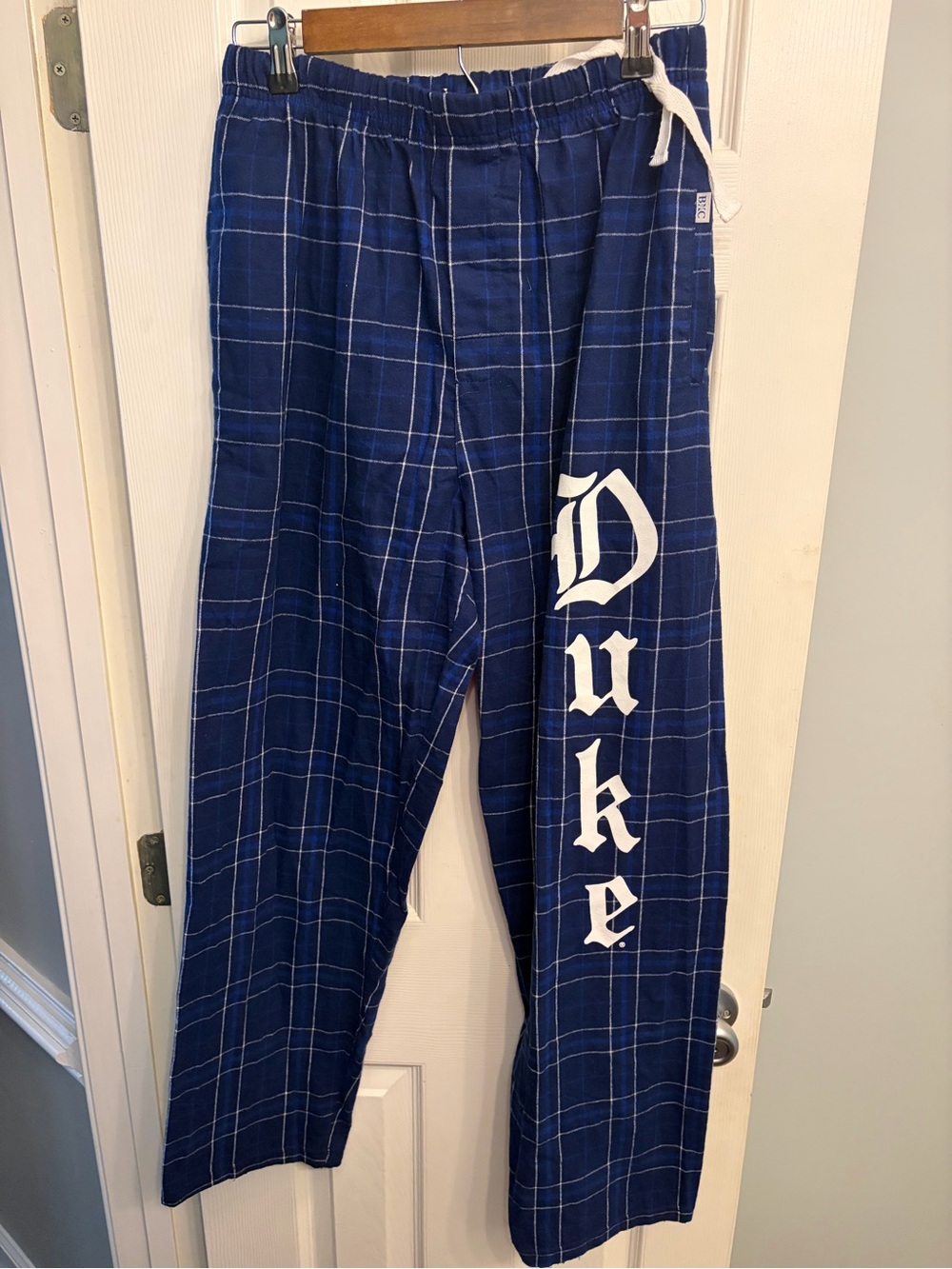 boxercraft Duke Blue Devils Navy Blue Plaid flannel pajama bottoms unisex small